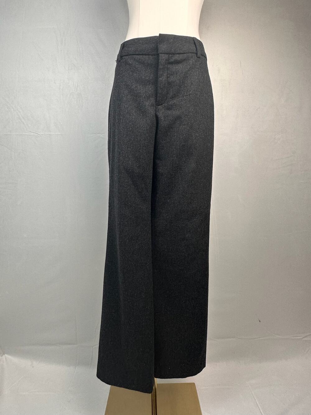 Banana Republic Factory Wool Wide Leg Trousers Women’s 2 Gray Y2K 2003 Pants